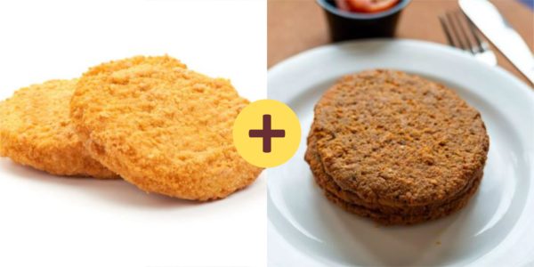 Chicken Burger Patty (Breaded) + Mutton Burger Patty (Breaded)