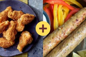 Chicken Wings Coated + Turkish Chicken Seekh (COMBO)