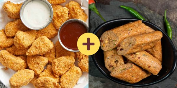 Chicken Nuggets + Mughlai Chicken Seekh Kebab (COMBO)